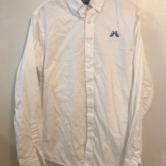 Chainsaw Shirt Button Down White Small Embroidered - Picture 12 of 16